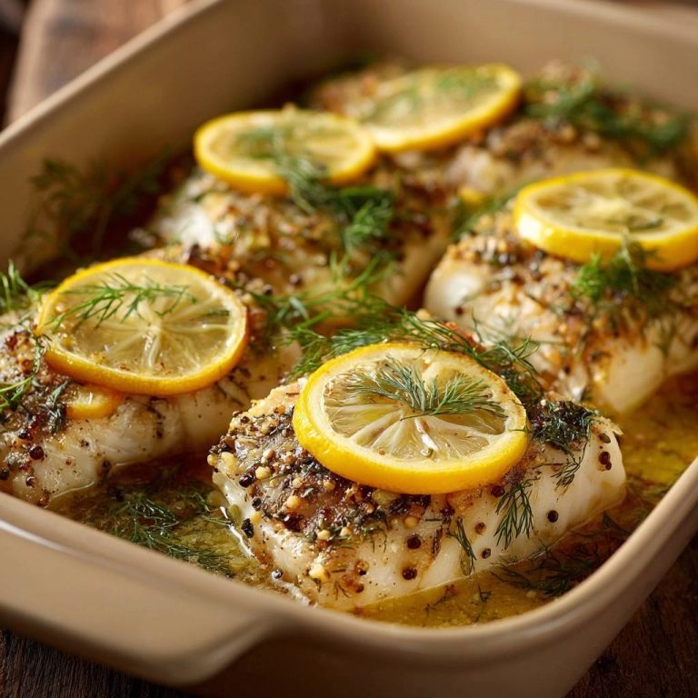 Zitronen-Dill-Kabeljau aus dem Ofen: Saftig & aromatisch