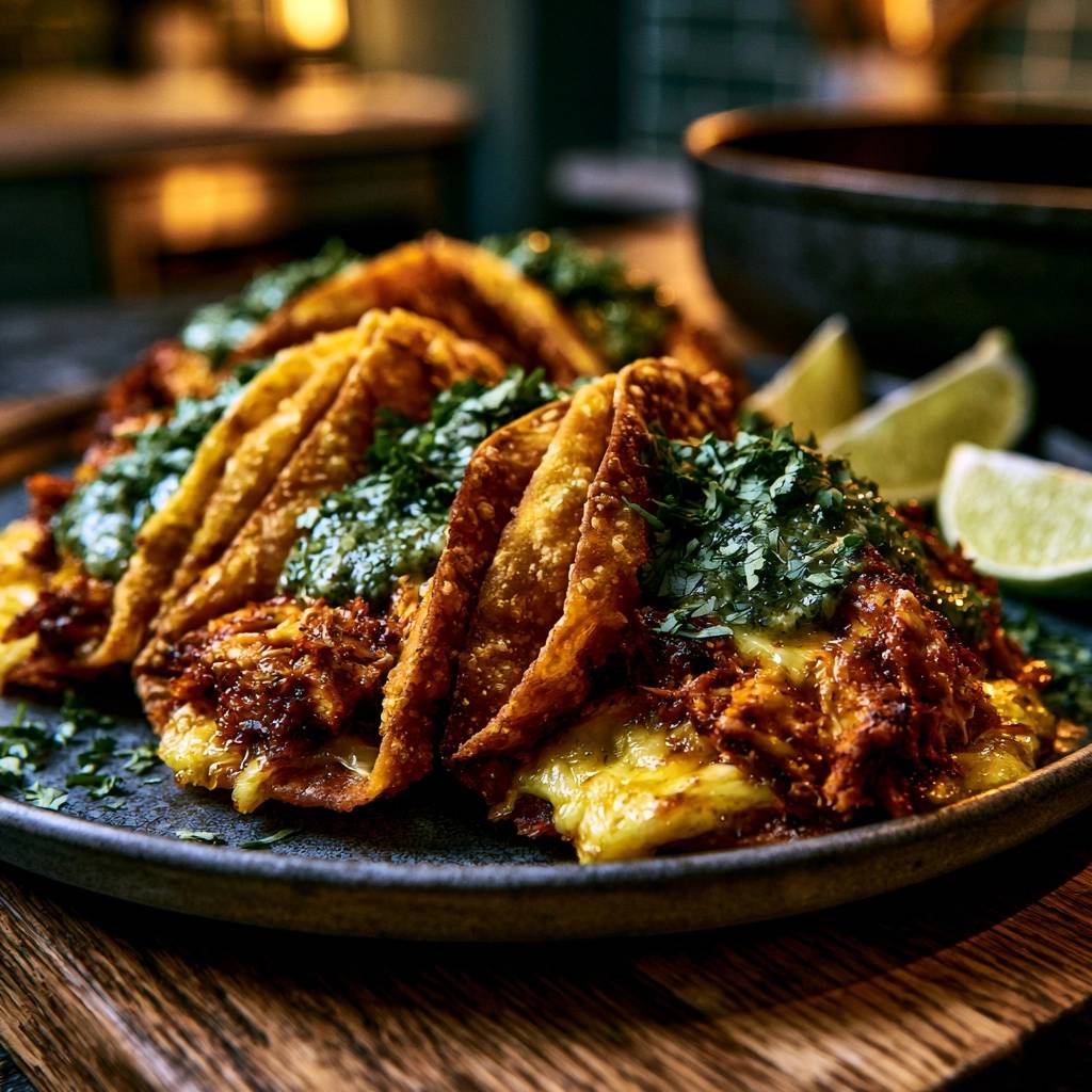 Knusprige Birria-Style Tacos