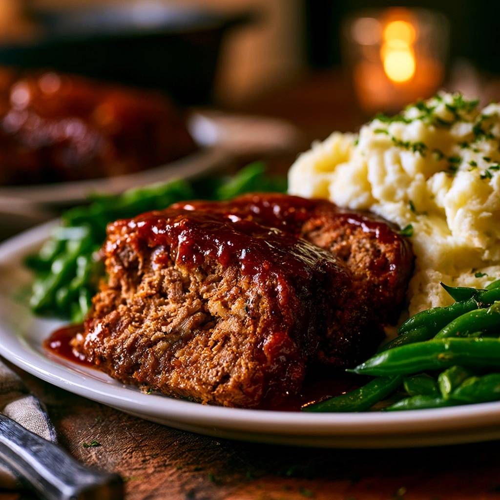 Saftiger Rinderhackbraten mit Glanz-Glasur