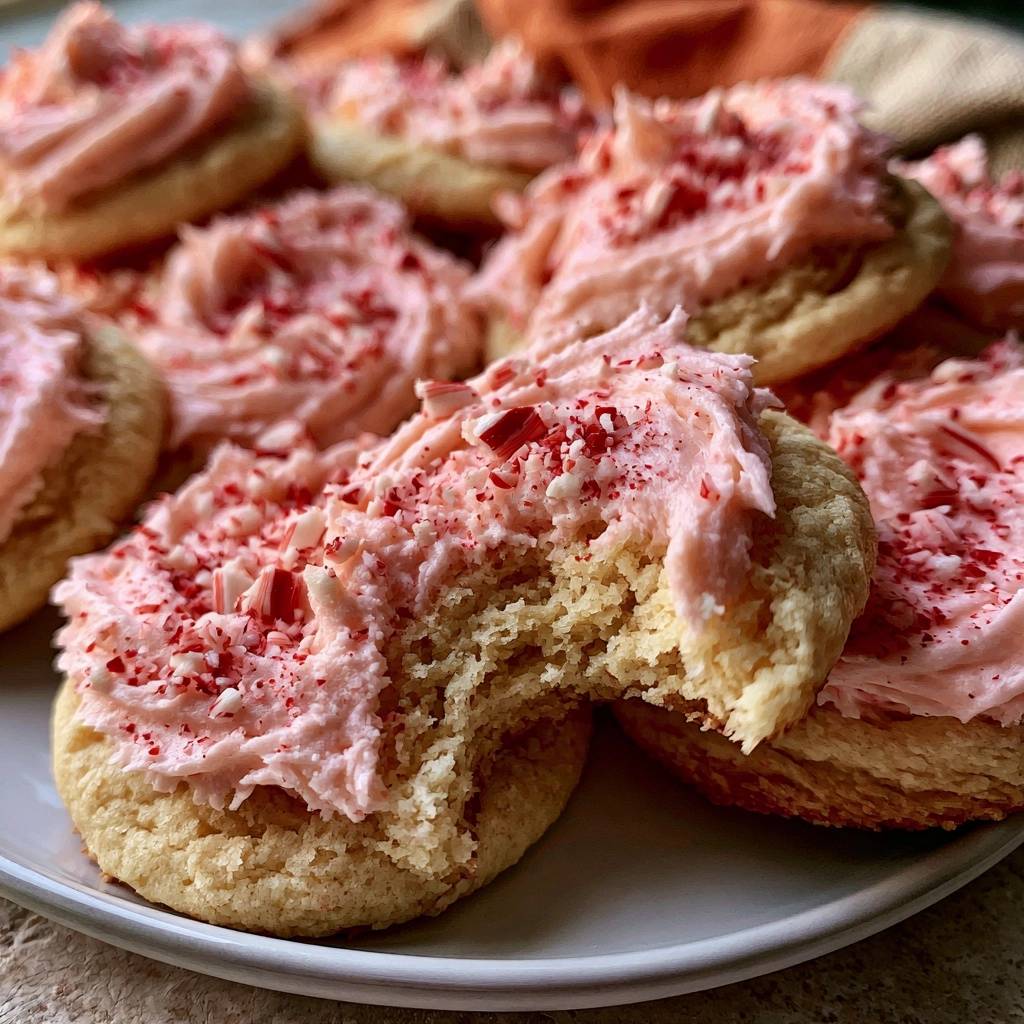 Softe Zuckerplätzchen mit Pfefferminz-Frosting