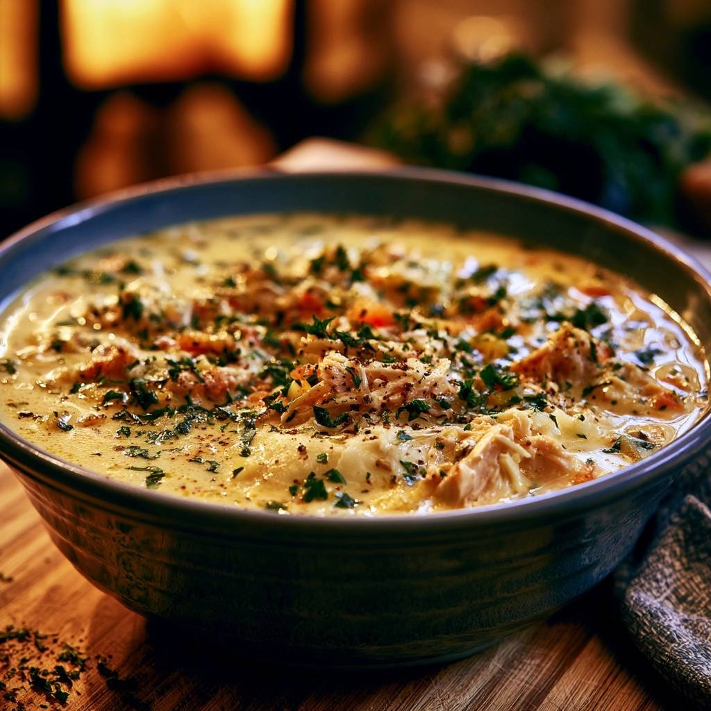 Cremiger Hähnchen-Eintopf mit Kräutern