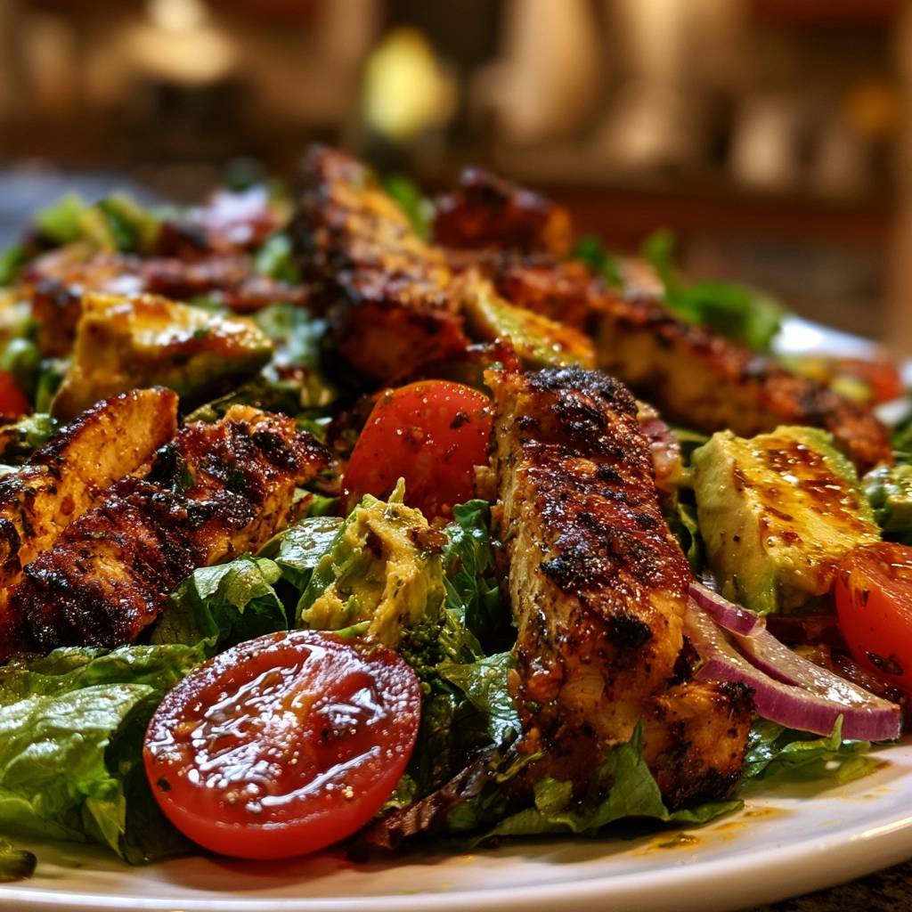 Würziger Grillhähnchen-Salat
