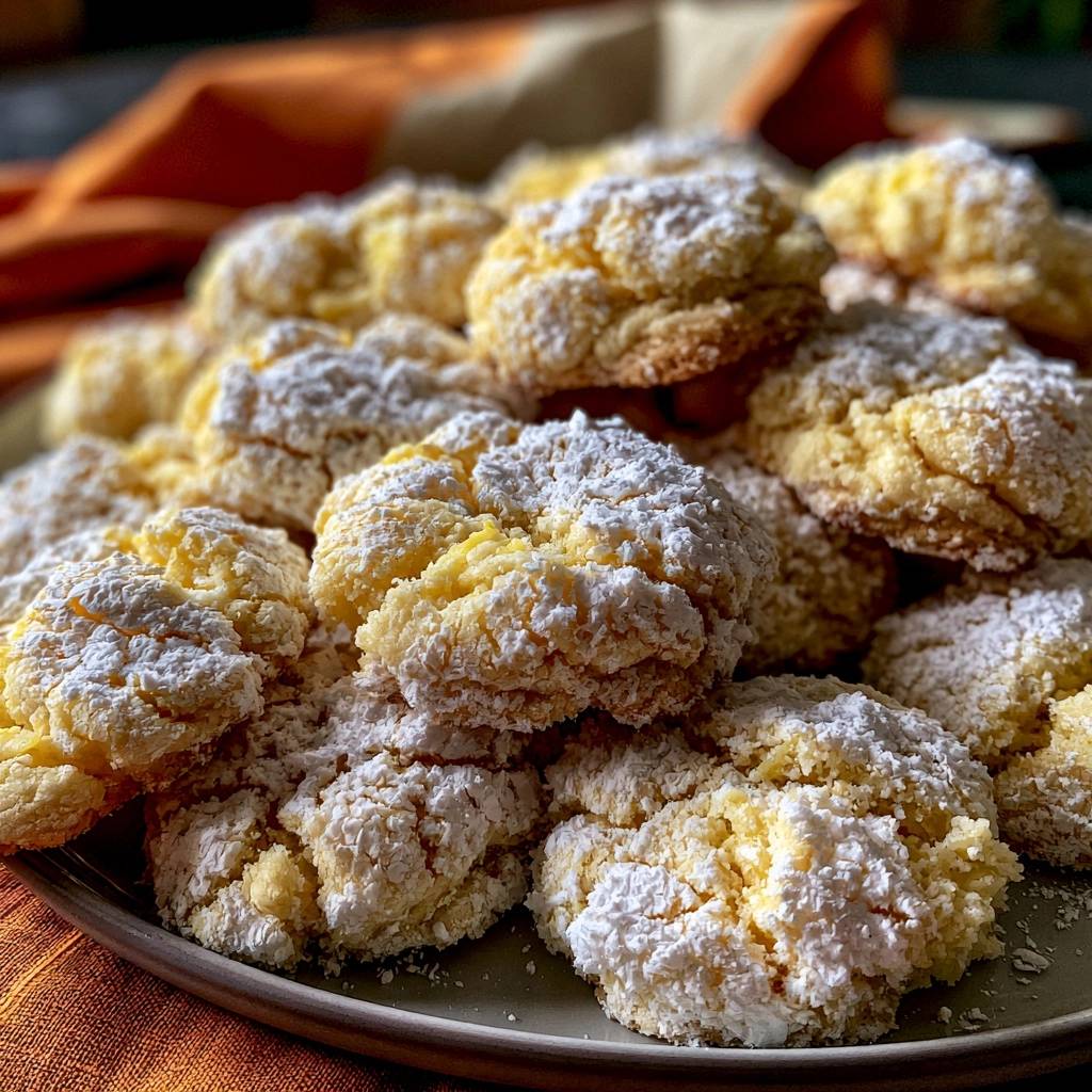 Zitronen-Crinkle-Cookies