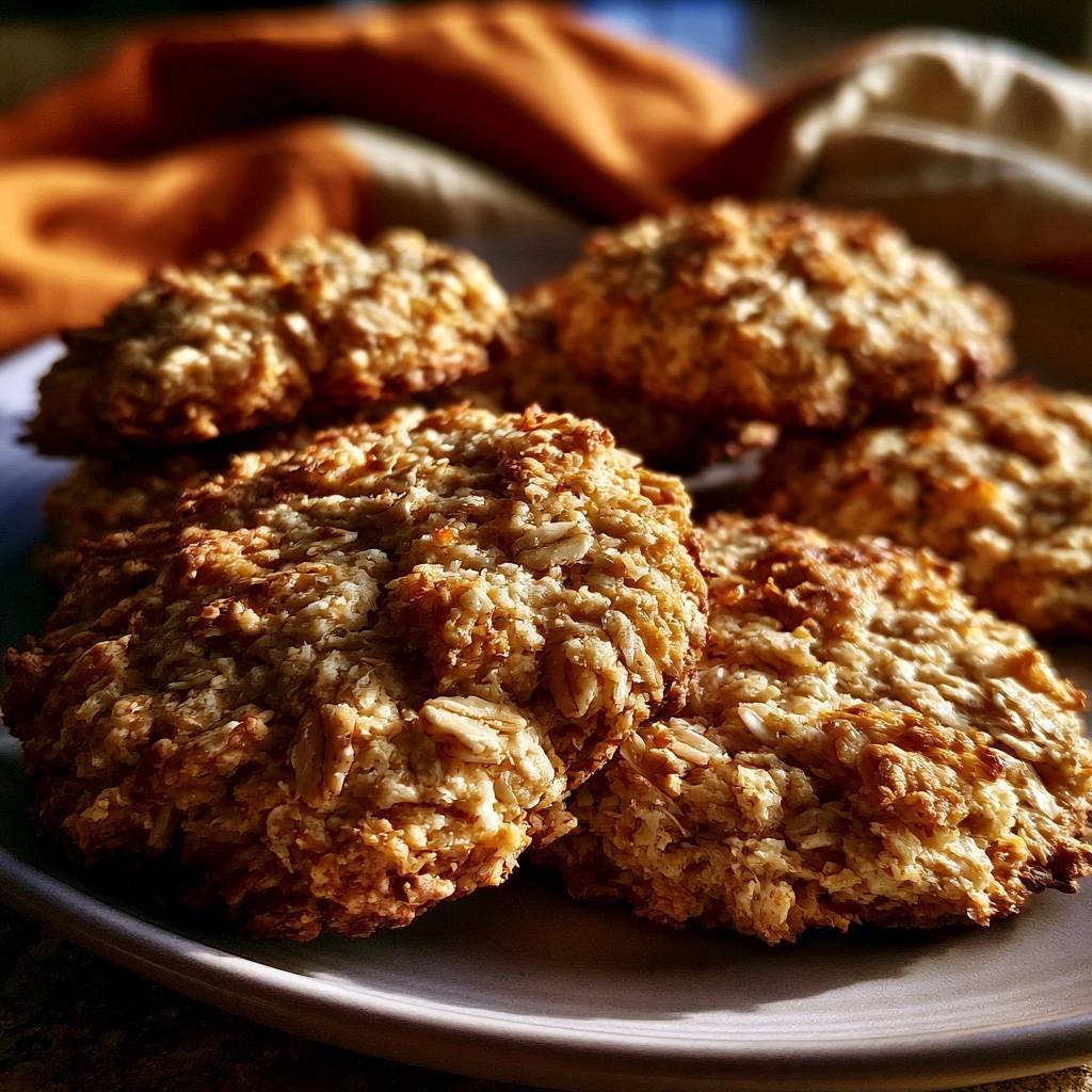 Goldbraune Haferflocken-Cookies