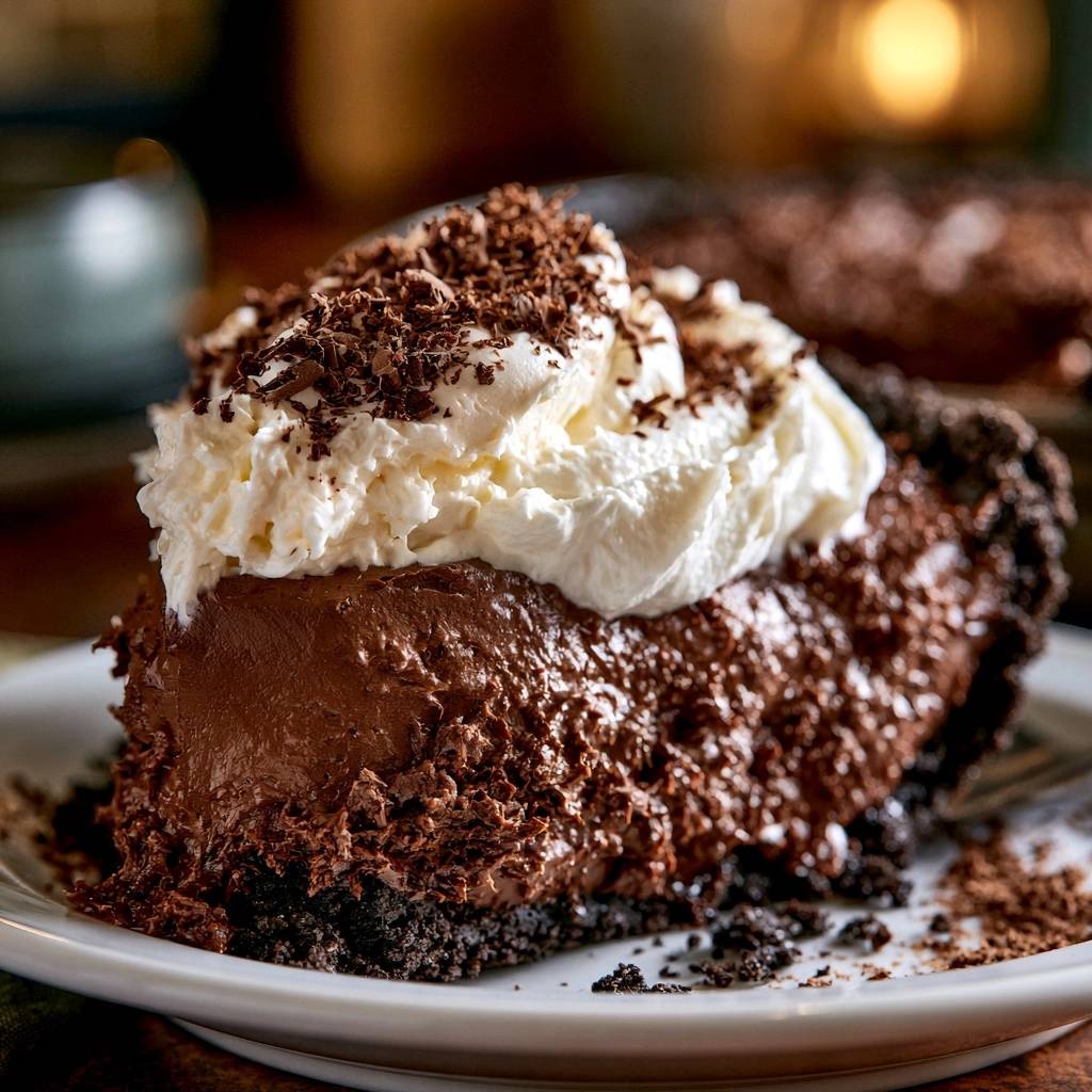 Cremige Schokoladen-Mousse-Torte mit knusprigem Boden