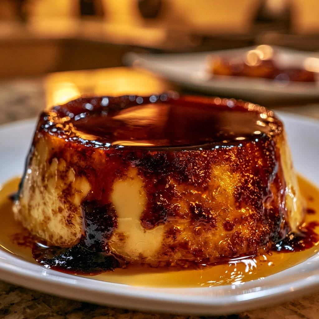Rustikaler Flan Caramel