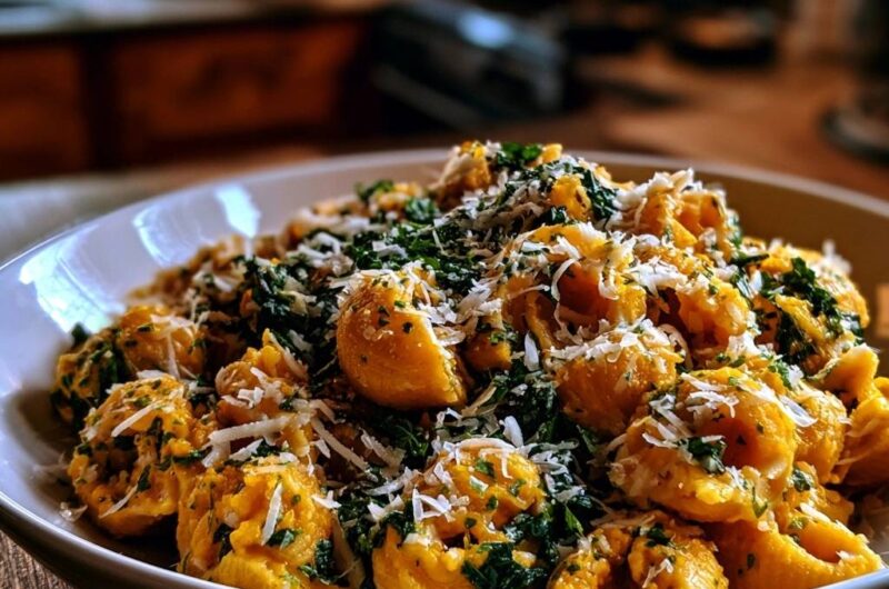 Cremige Kürbis-Pasta mit Kräutern