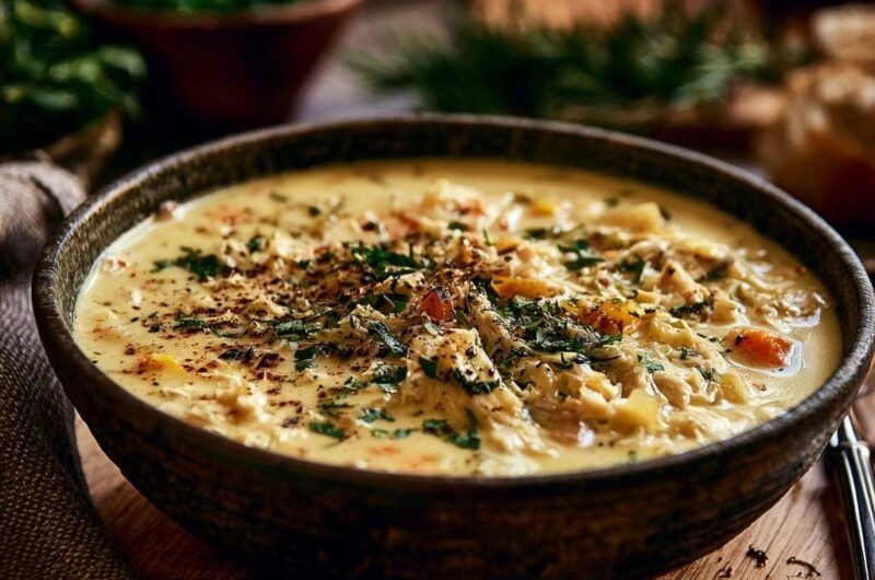 Cremiger Hähnchen-Eintopf mit Kräutern