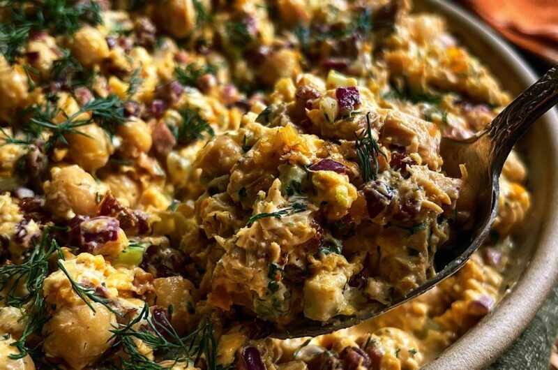 Cremiger Kichererbsen-Thunfisch-Salat
