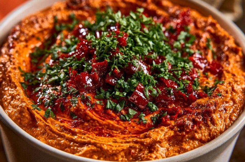 Cremiger Paprika-Walnuss-Dip