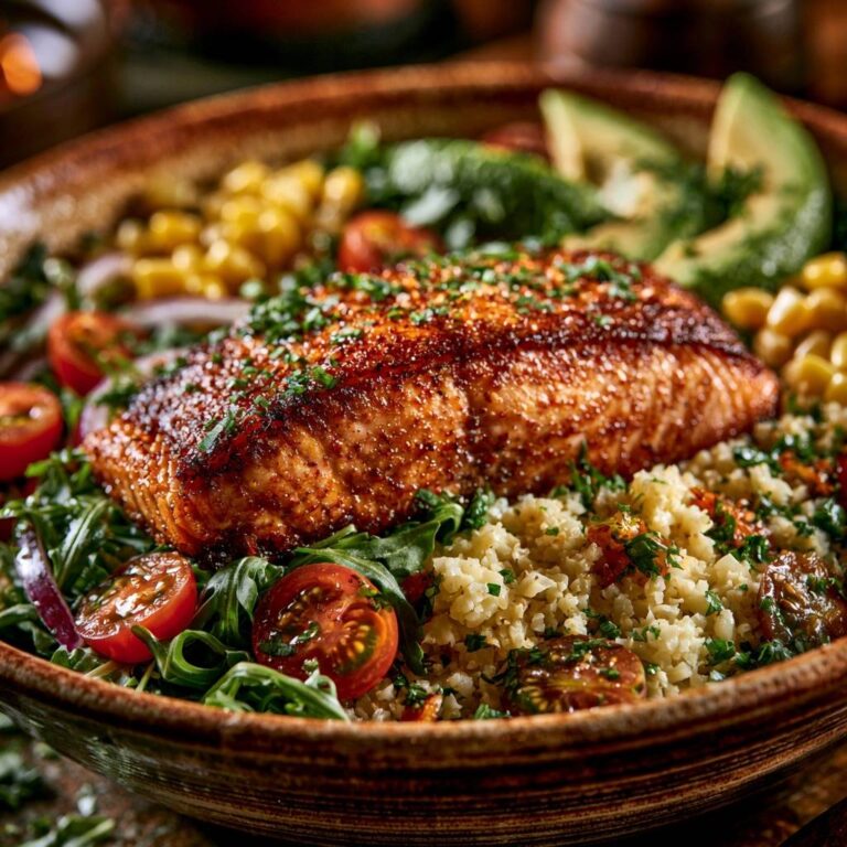 Gebratenes Lachsfilet auf Quinoa-Bowl: Saftig & Knusprig