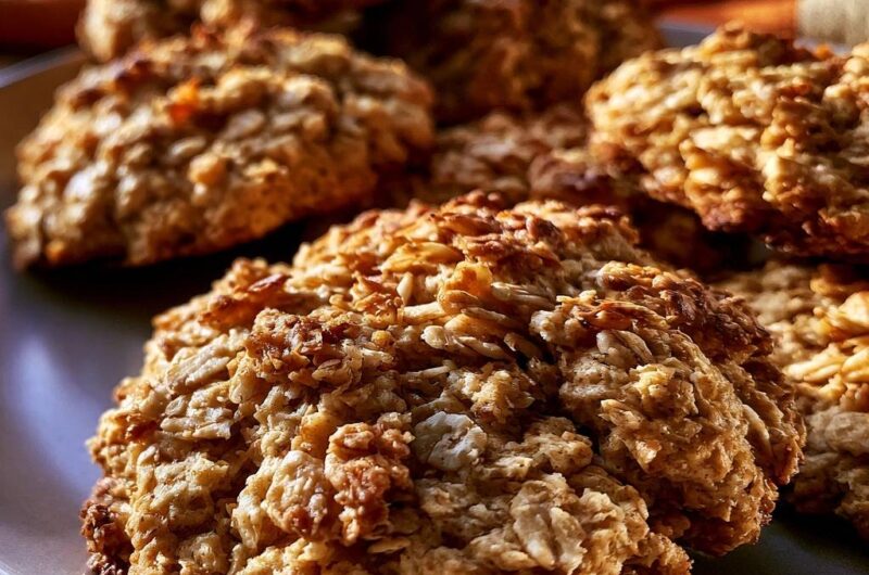 Goldbraune Haferflocken-Cookies