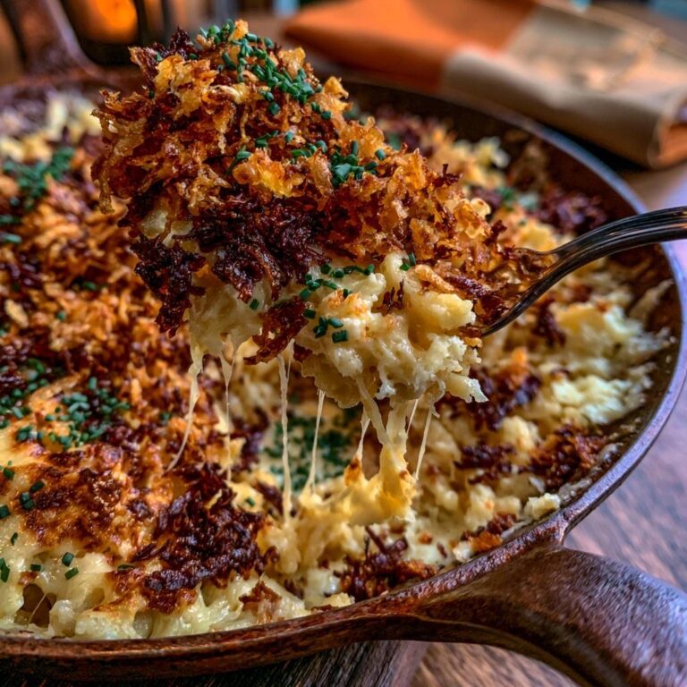 Goldbraune Käsespätzle aus der Pfanne (Knusprige Kruste!)