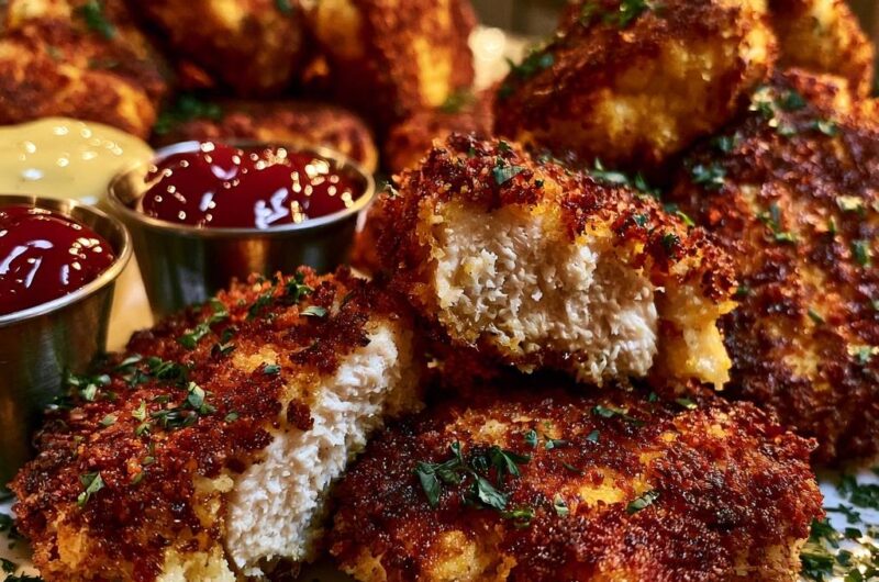 Goldbraune Panko-Hähnchen-Nuggets