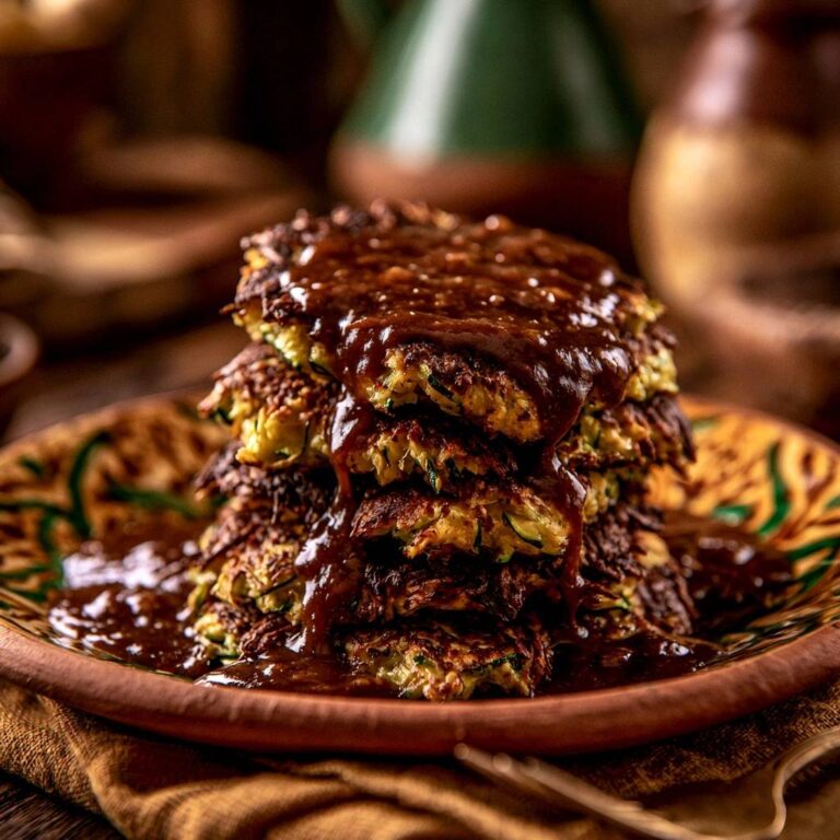 Knusprige Zucchini-Puffer mit pikanter Glasur: Das Rezept