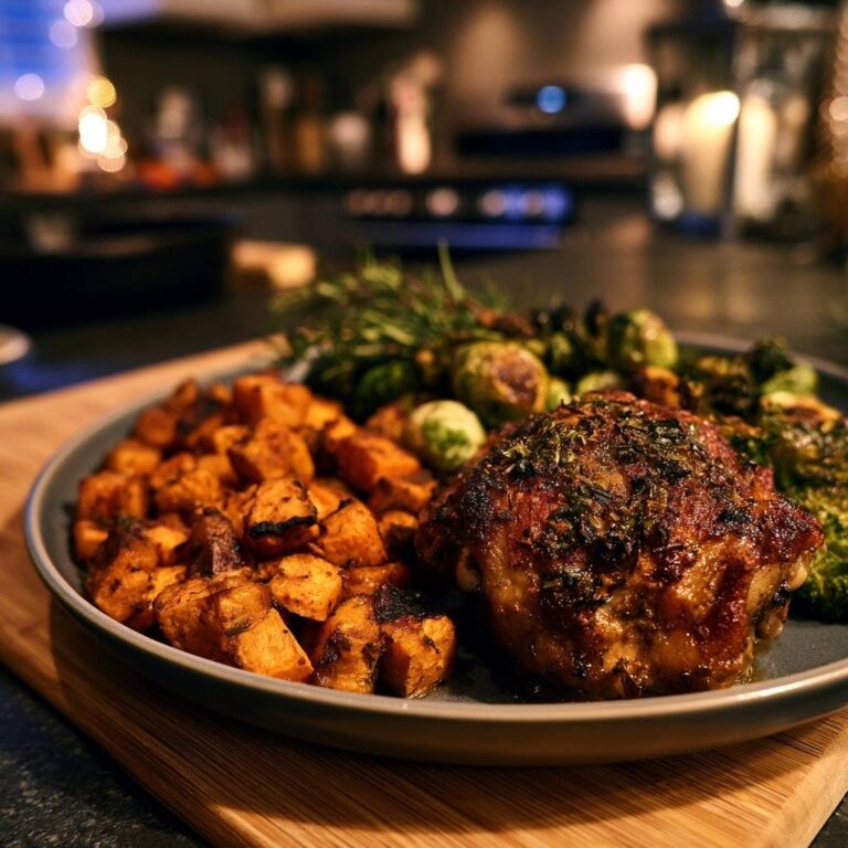 Kräuter-Hähnchen mit Röstgemüse: So wird die Haut knusprig
