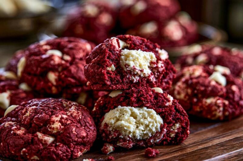 Red Velvet Cheesecake Cookies