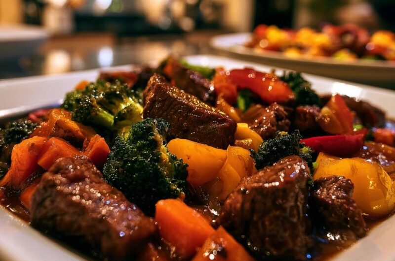 Rindfleisch-Gemüse-Pfanne (Nie wieder zähes Fleisch!)