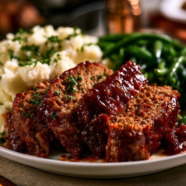 Saftiger Rinderhackbraten mit Glanz-Glasur: Das Rezept