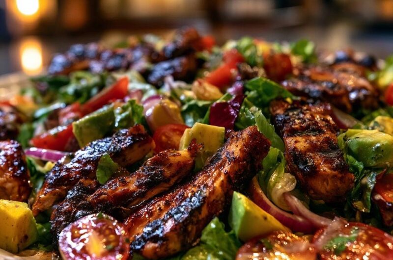 Würziger Grillhähnchen-Salat