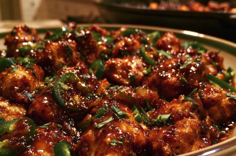Würziges Sticky-Hähnchen mit Jalapeños