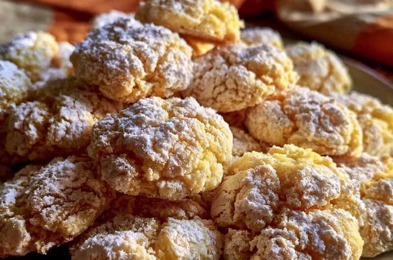 Zitronen-Crinkle-Cookies