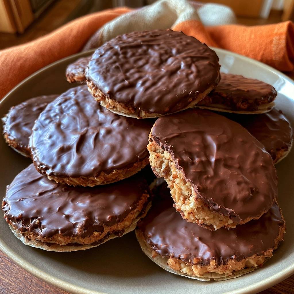 Elisenlebkuchen mit Mandeln und dunkler Schokolade