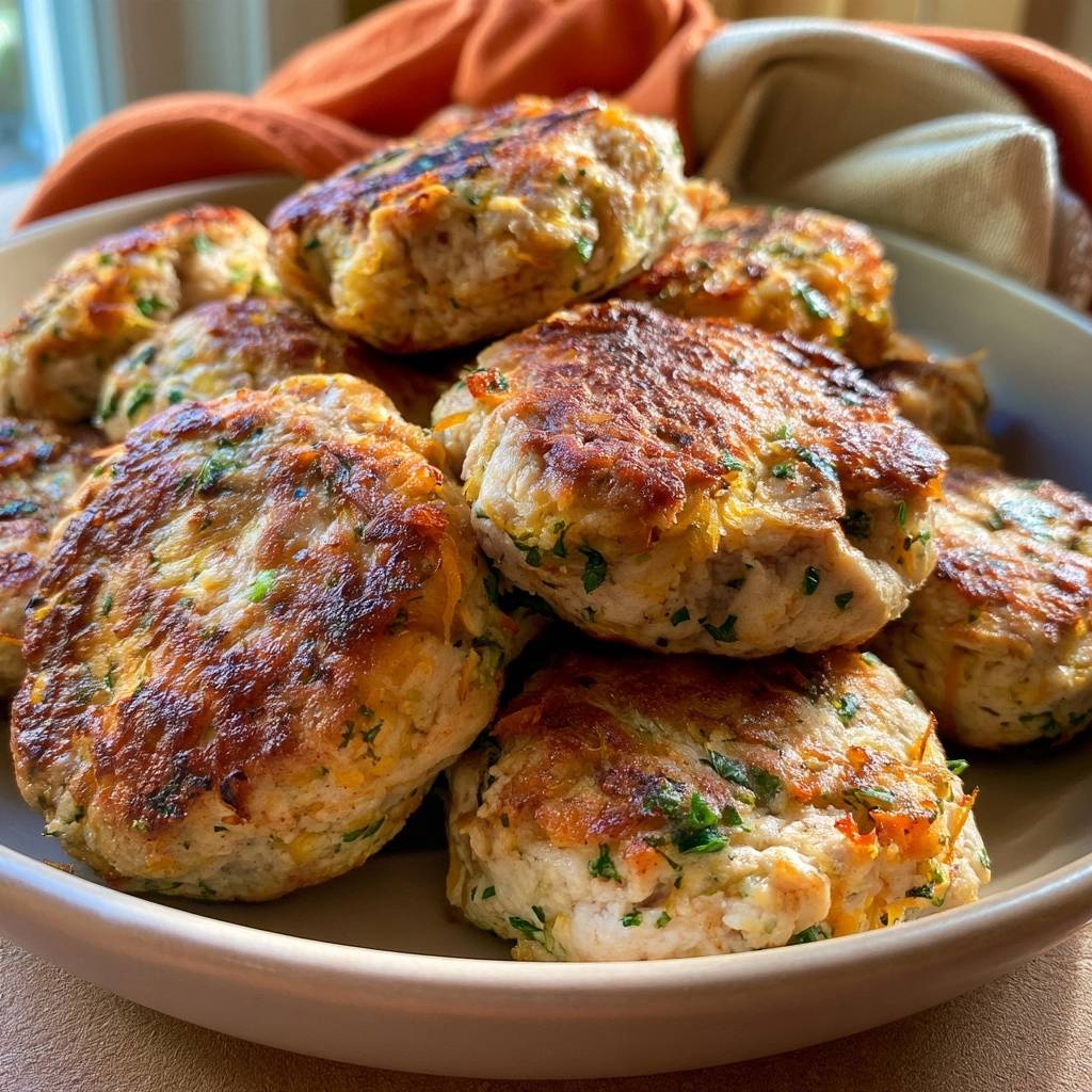 Hähnchen-Kürbis-Frikadellen mit Petersilie