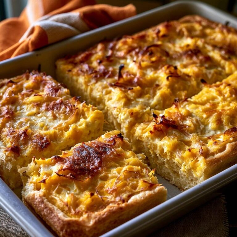 Herzhafter Kürbis-Zwiebelkuchen vom Blech