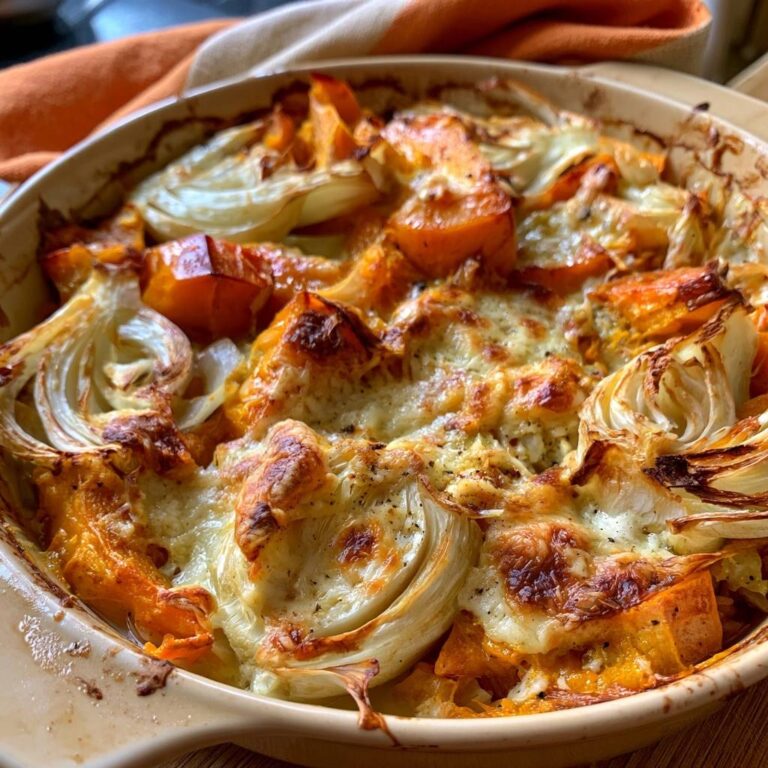 Kürbis-Fenchel-Gratin mit Parmesan