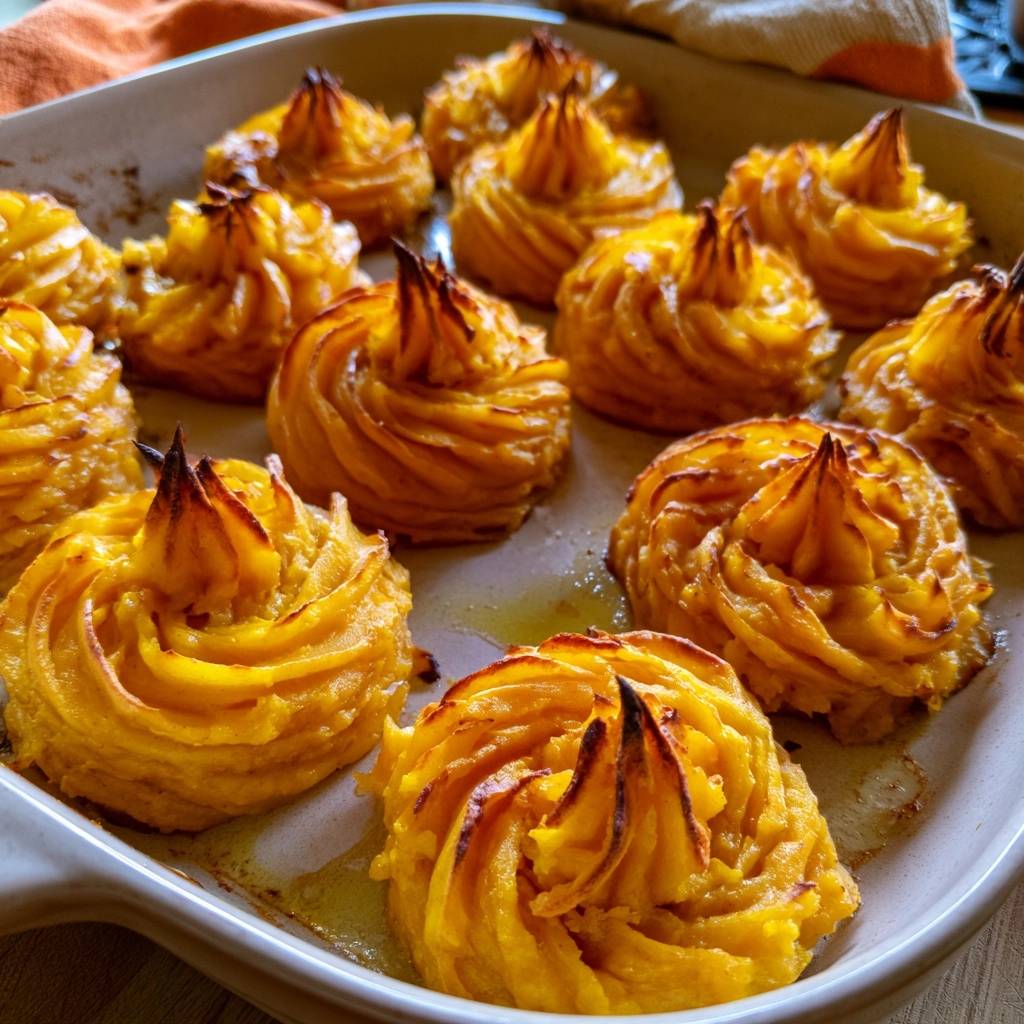 Kürbis-Herzoginkartoffeln