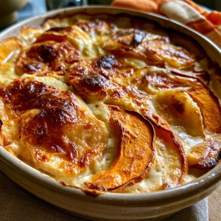 Kürbis-Kohlrabi-Gratin