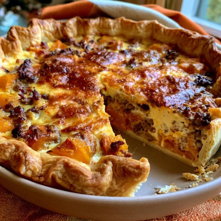 Kürbis-Rinderhack-Quiche