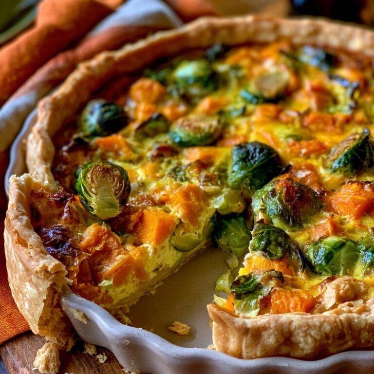 Kürbis-Rosenkohl-Quiche