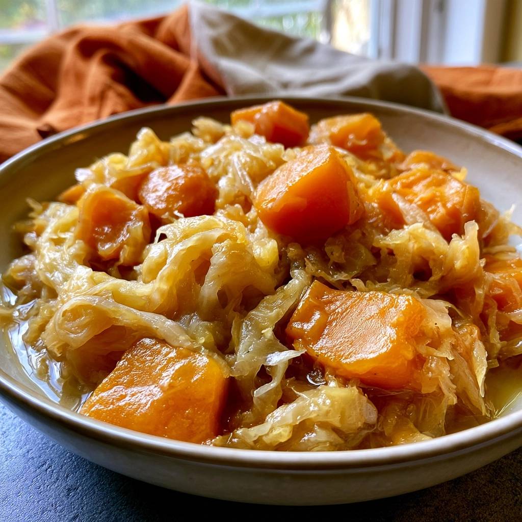 Kürbis-Sauerkraut-Eintopf