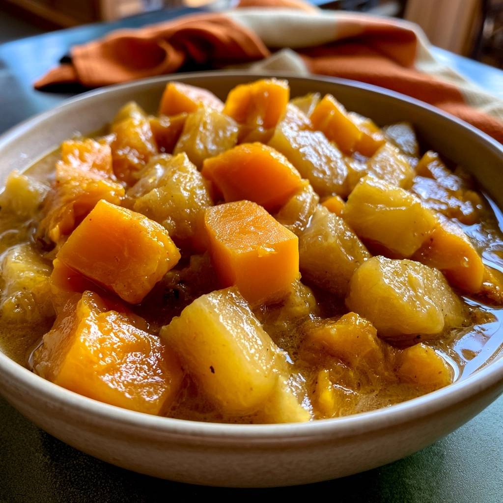Kürbis-Steckrüben-Eintopf