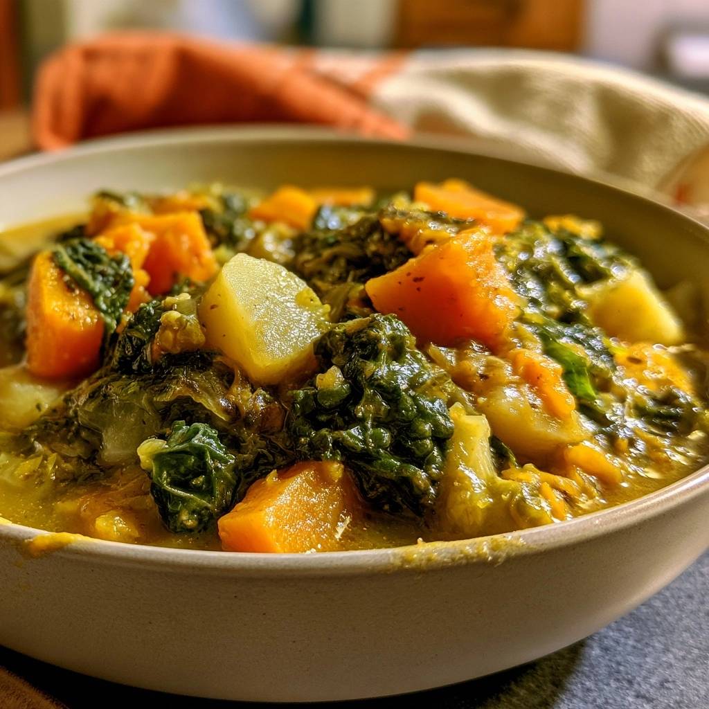 Kürbis-Wirsing-Eintopf mit Kartoffeln