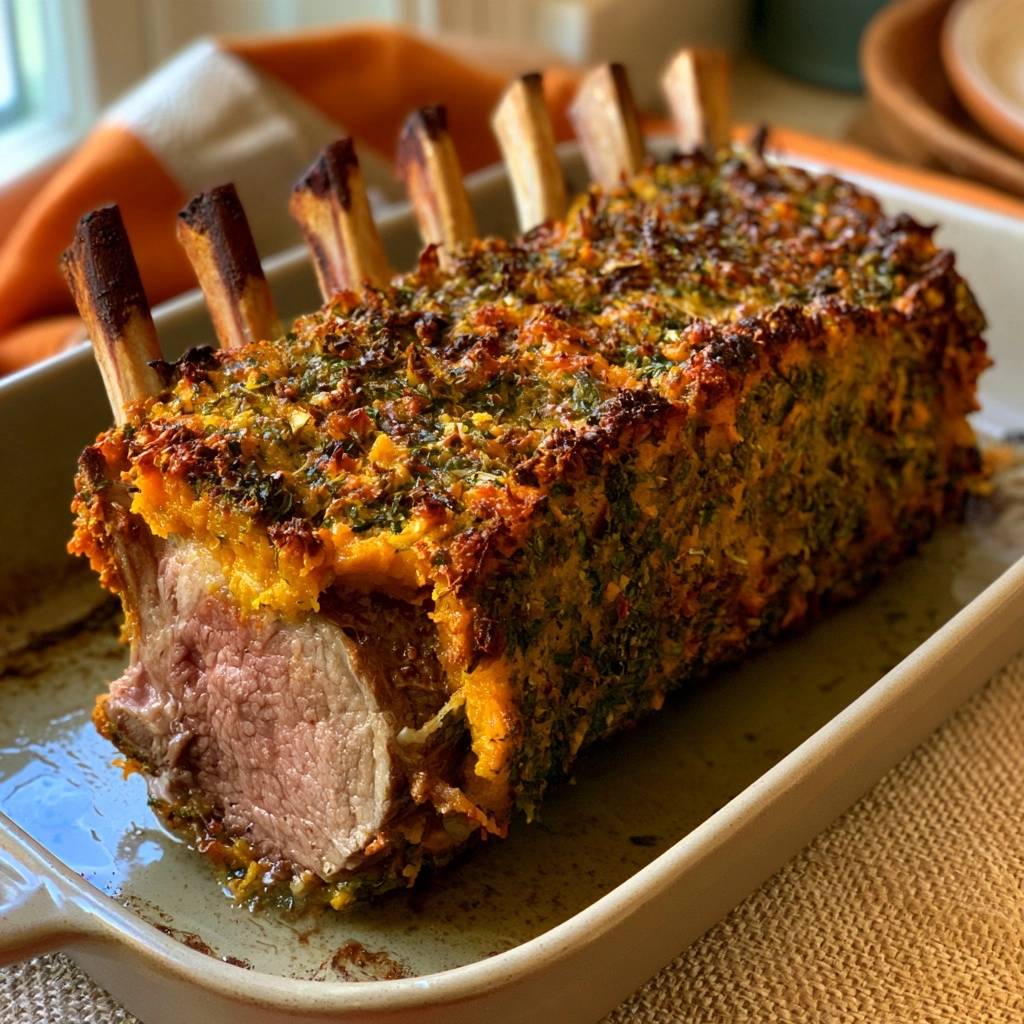 Lammkarree mit Kürbis-Kräuter-Kruste