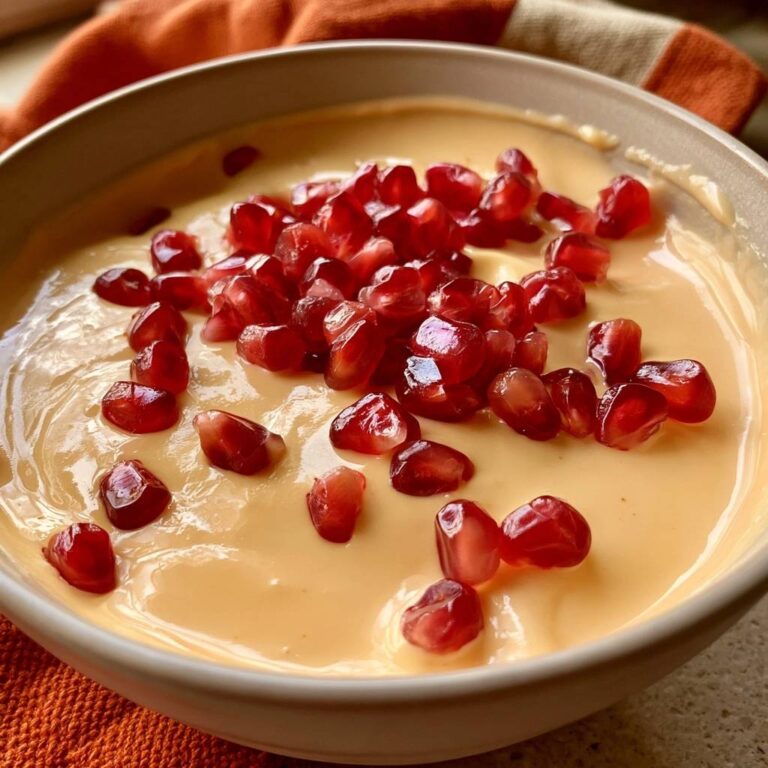 Orangenposset mit Granatapfelkernen