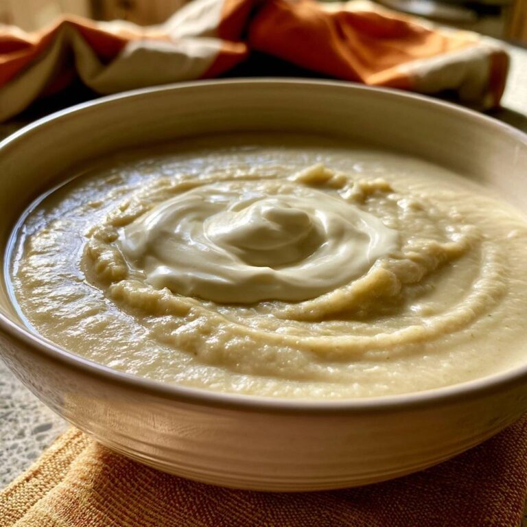 Petersilienwurzelsuppe mit Zitronensahne