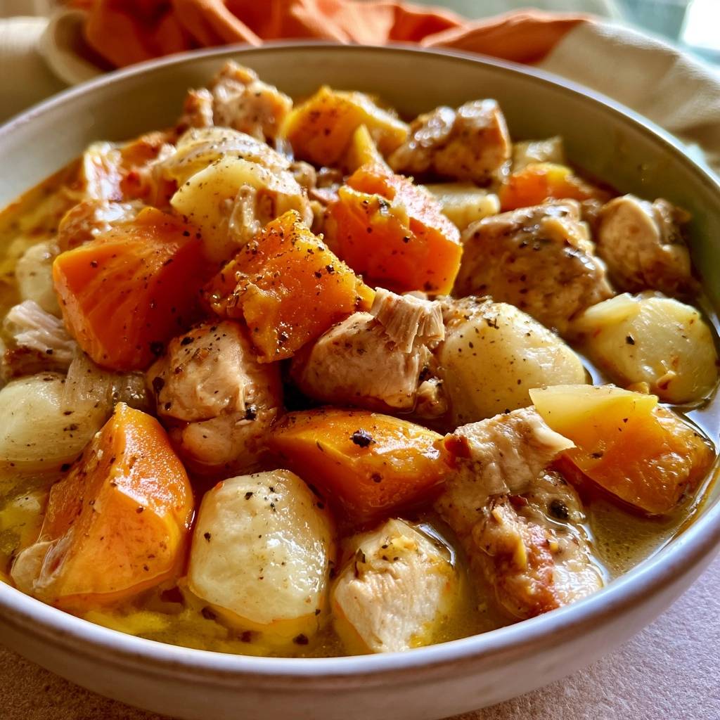 Puten-Kürbis-Eintopf mit Pastinaken