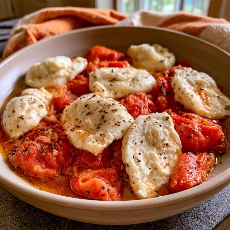 Ricotta-Grieß-Nocken auf geschmorten Tomaten und Kürbis