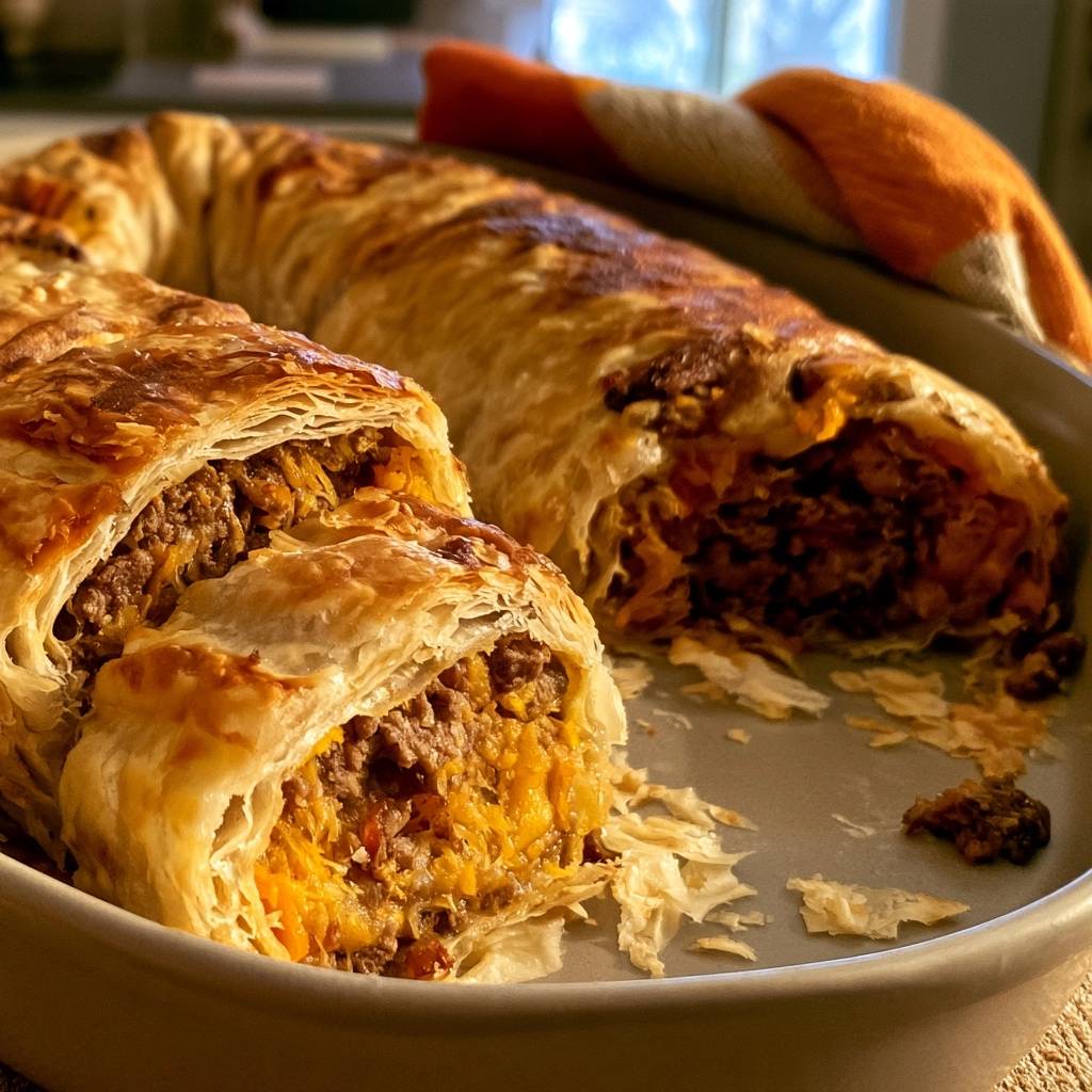 Rinderhack-Kürbis-Strudel