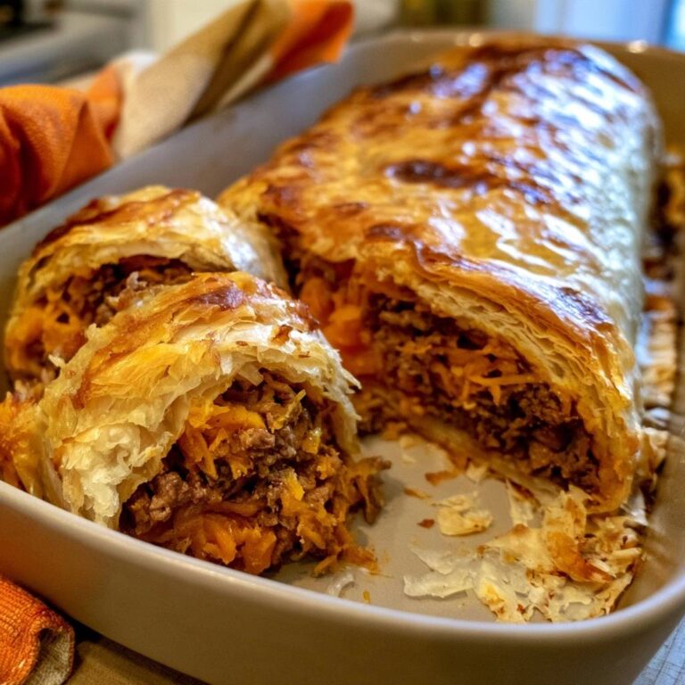 Rinderhack-Kürbis-Strudel