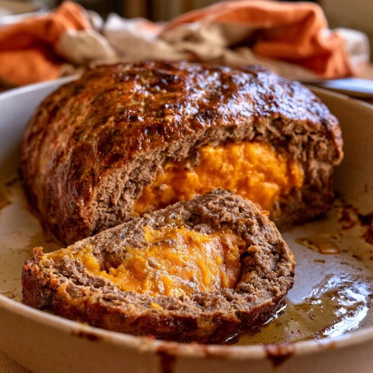 Rinderhackbraten mit Kürbisfüllung